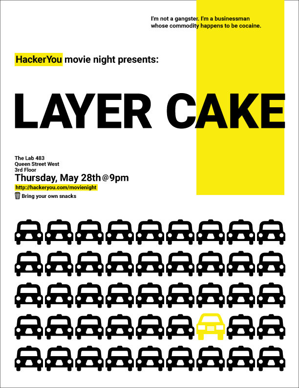 Layer Cake minimalistic movie poster