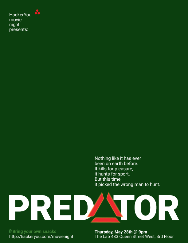 Predator minimalistic movie poster