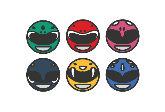 Power Rangers minimalistic icons